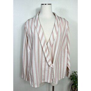 J. Crew Womens Striped Cotton Blend Long Sleeve Wrap Top‎